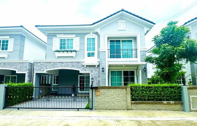 ทำเลสุขุมวิท สำโรง-เทพารักษ์ BTS สำโรง 1.1 กม. ให้เช่าบ้าน 2 ชั้น หรูหราสไตล์อังกฤษ 36 ตร.วา.150 ตร.ม. 4นอน 3 น้ำ เซนต์แ 1