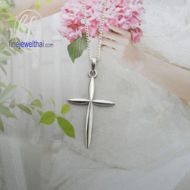 Finejewelthai จี้ไม้กางเขน จี้มินิมอล เงินแท้925 - P109200 รูปที่ 3