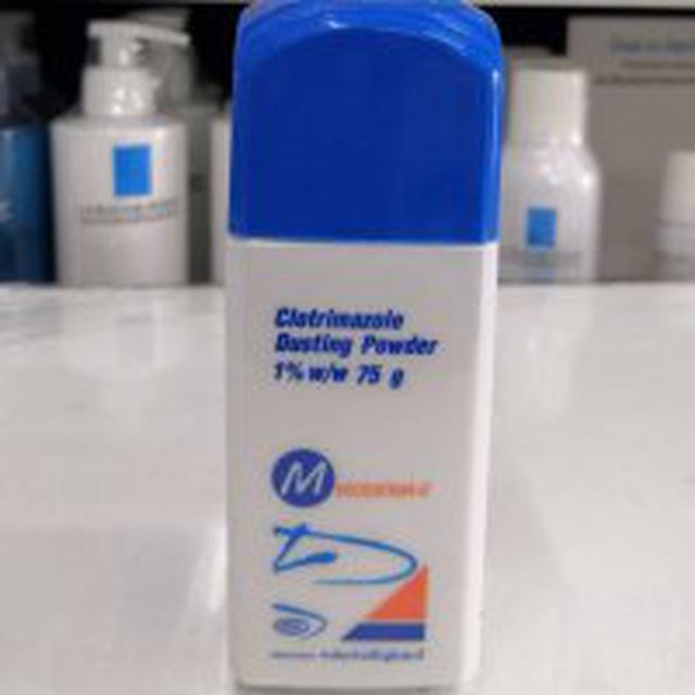Mycoderm-C Clotrimazole Dusting Powder 1% w/w 75 g แป้งไมโครเดิร์มซี รักษาเชื้อรา 1
