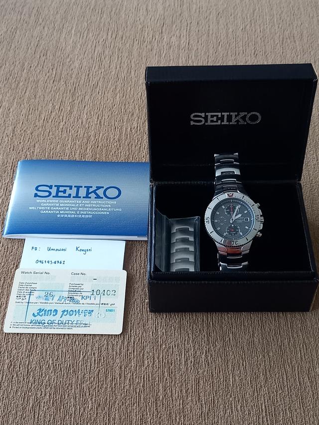 นาฬิกาผู้ชาย Seiko Chronograph 100M ระบบ Quartz มือสอง สภาพดี
