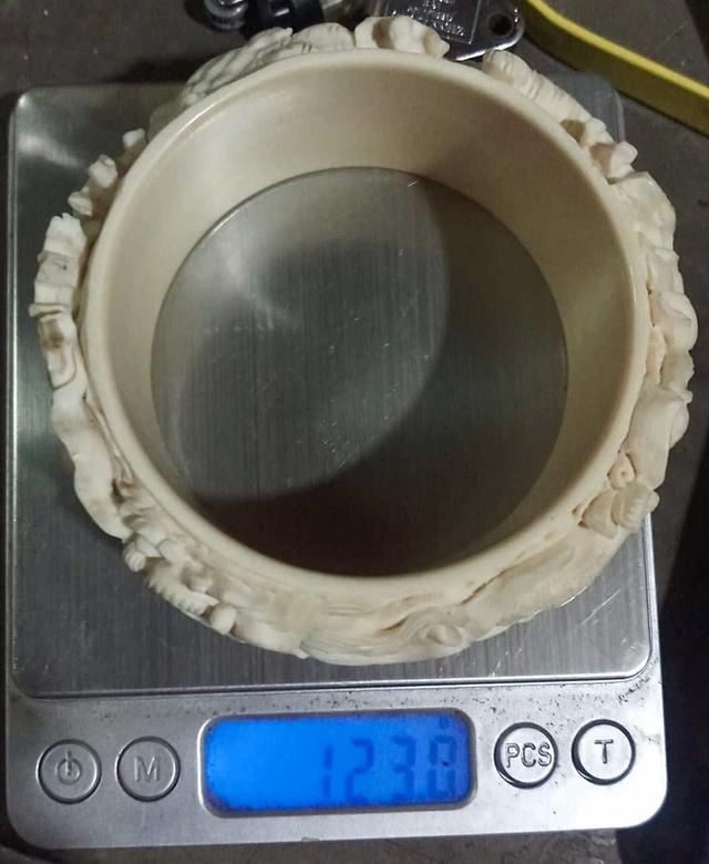 กำไลงา กำไลงาช้างแกะสลัก รูปเสือและมังกร วงใหญ่ กำไลข้อมือ 8