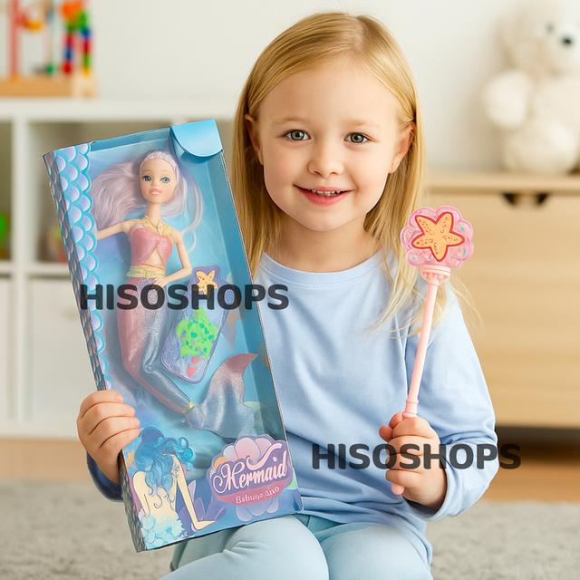 Mermaid Fantasy Girl ตุ๊กตานางเงือก เจ้าหญิงเมอร์เมด หน้าสวยมาก สีสัสสดใส หางปลาวิ้งค์ ผมสวยจัดเต็ม