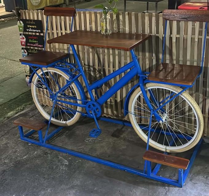 โต๊ะรูปจักรยาน โต๊ะนั่งแฟนซีสำหรับร้านค้าทั่วไป รูปที่ 2