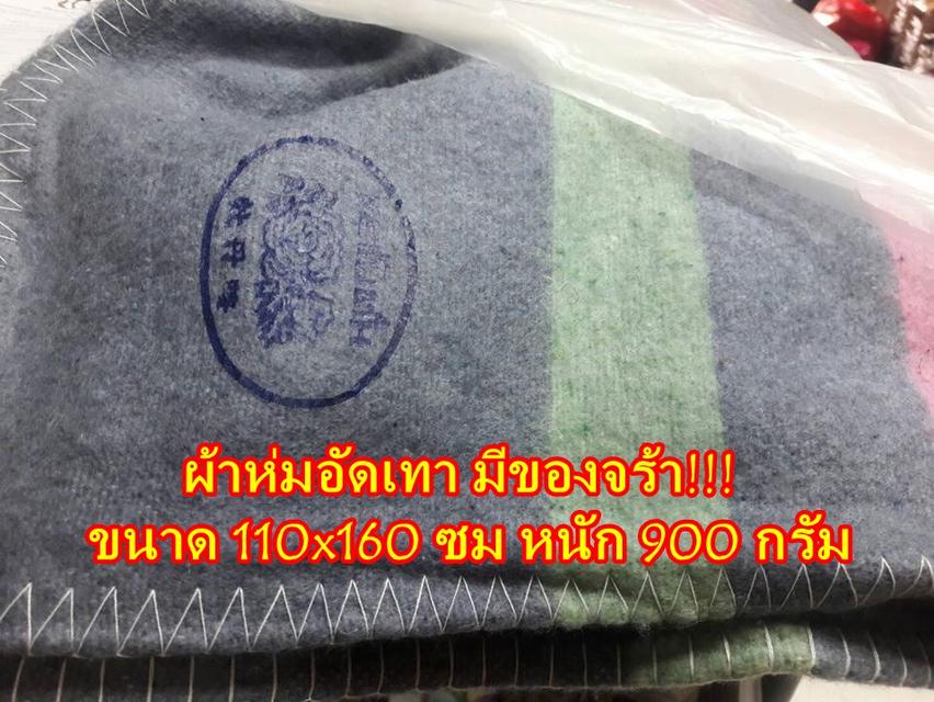ผ้าห่มอัดเทา 110*160ซม (แพ็ค10ผืน-คละสี) สินค้าจากโรงงานราคาส่ง โทร 02-7374802-3 รูปที่ 6