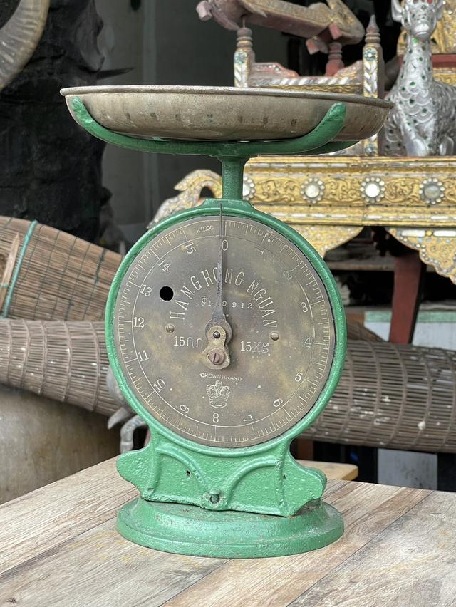 กิโลโบราณ ตาชั่งโบราณ ขนาด15กิโล เครื่องชั่งโบราณ ตั้งพื้น