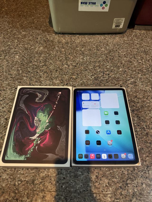 ขายๆๆๆถูกๆๆiPadPro11นิ้วสีSpace Gray 256กิ๊กWifi Celluer มีกล่องอีมี่ตรงใส่ซิมได้ใช้งานดีทุกๆฟังชั่นสูนTrueทุกๆฟังชั่นรีสโตได้ตลอดไม่มีติดไอคราว Model