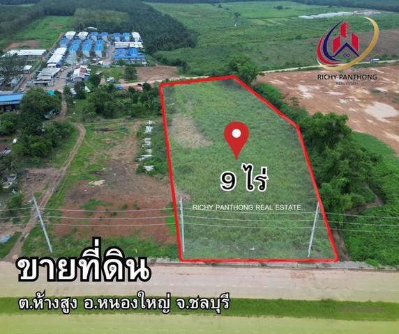 ขายที่ดินเปล่า แปลงสวย เนื้อที่ 9 ไร่ ตำบลห้างสูง อำเภอหนองใหญ่ จังหวัดชลบุรี 4