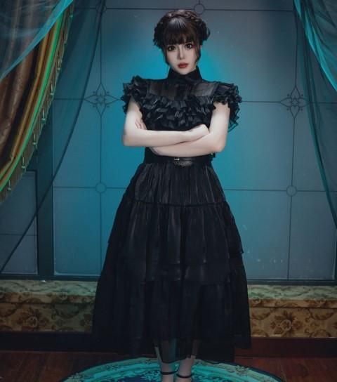 เดรสดำ คอสเพลย์ฮาโลวีน รูปที่ 5