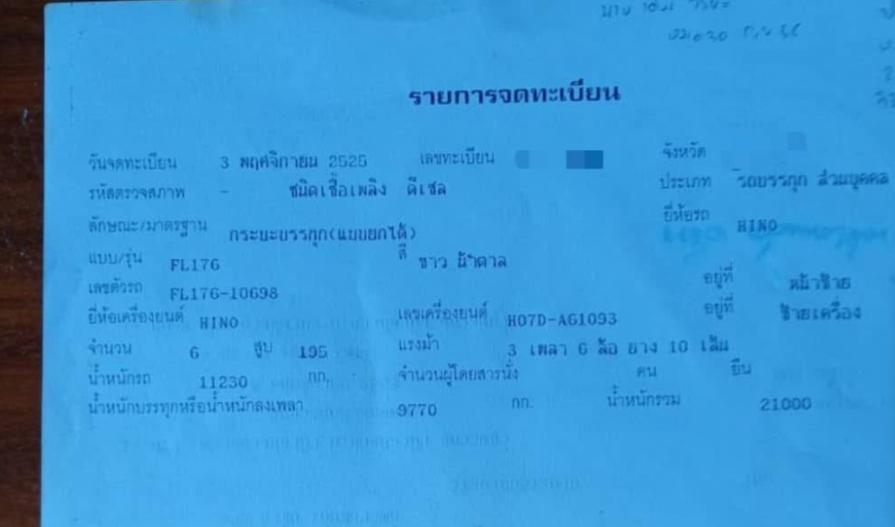 FL176 แรงปี 2525 ดั้มคอกเกษตร เพลาเดียว 3