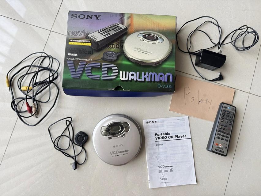 ขาย Sony vcdWalkman D-VJ65 เล่นเพลง cd , ดูvcd พกพาได้