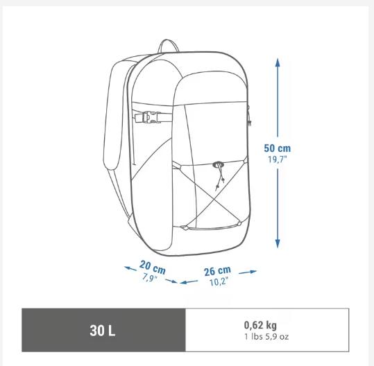 เป้สะพายหลัง Quechua BACKPACK Decathlon ใบใหญ่  18