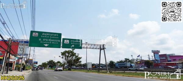 ขายที่สวยเด่น สร้างโรงงานได้ทุกประเภท หน้ากว้าง 202 เมตร ขนาด 28 ไร่ 162 วา ติดคลอง ถนนกว้างใช้รถเทเลอร์ได้สะดวก ใกล้นิคมสมุทรสาคร - KK2602S 5