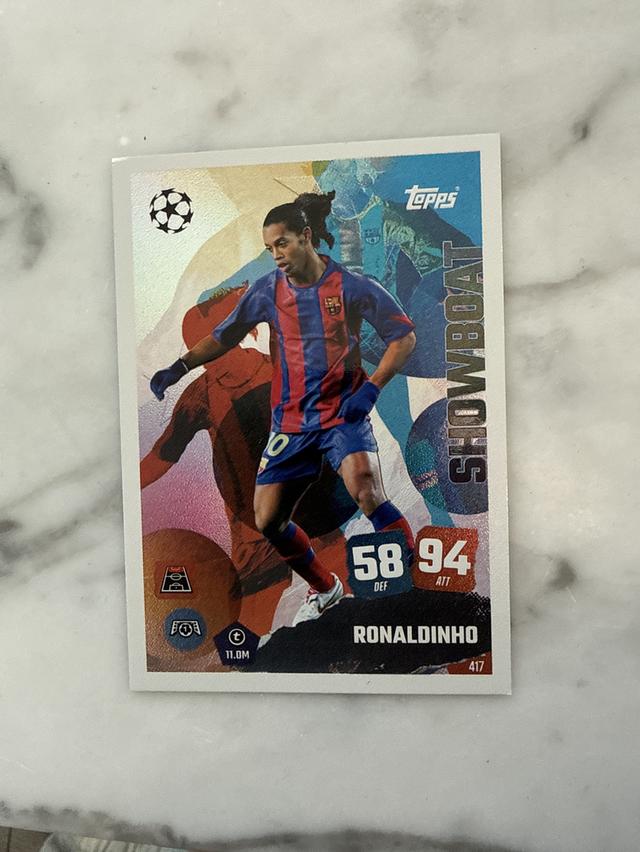 Ronaldinho showboat mach attax card fc barcelona dff 58 att 94 i