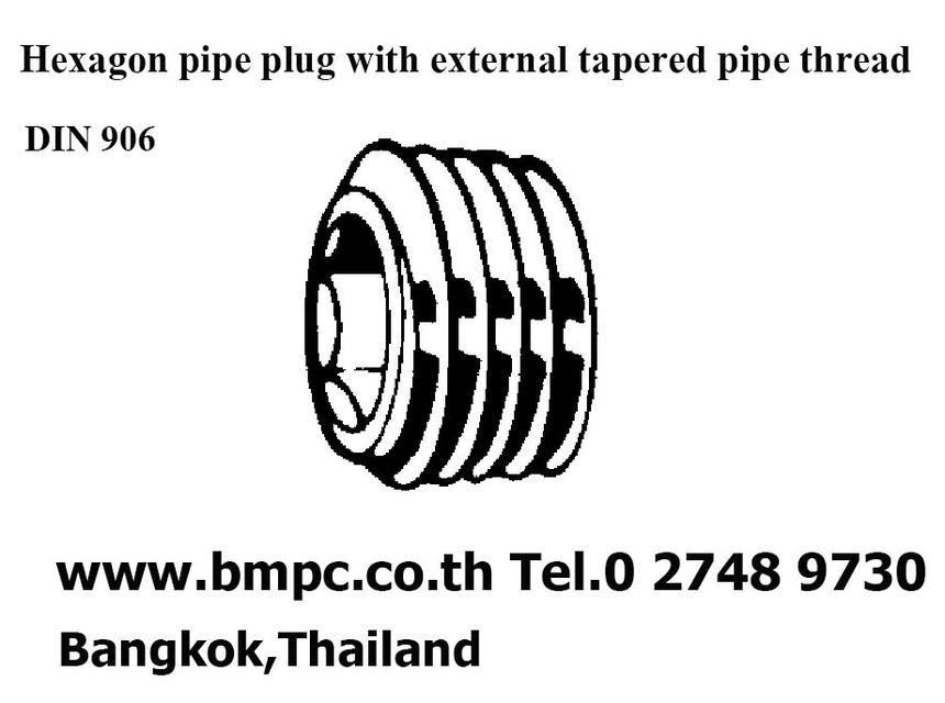 Oil plug, ปลั๊กอุดน้ำมัน, Pipe plug with external taper screw thread , Screw plug, Drain plug, น๊อตถ่ายน้ำมัน, Disc spring