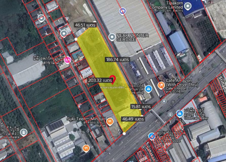 ขายที่ดิน 5 ไร่ 3 งาน 6.4 ตารางวา ติดถนนสุวินทวงศ์ ใกล้ บิ๊กซี ซูเปอร์เซ็นเตอร์ 4