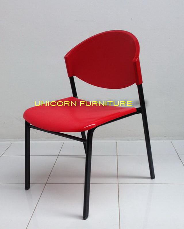 เก้าอี้โพลี ขาเหล็กแป๊ปไข่ รุ่น CP-03 สีแดง 1