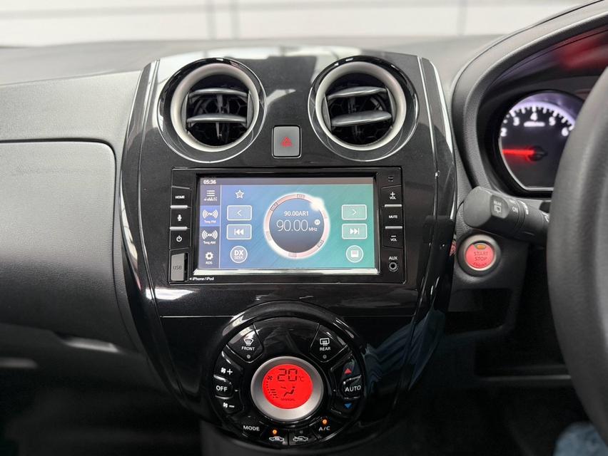2018 NISSAN NOTE, 1.2 VL โฉม ปี17-ปัจจุบันสีแดง ตัวท็อปสุด ปุ่มสตาร์ท จดทะเบียนปี2019 รูปที่ 12