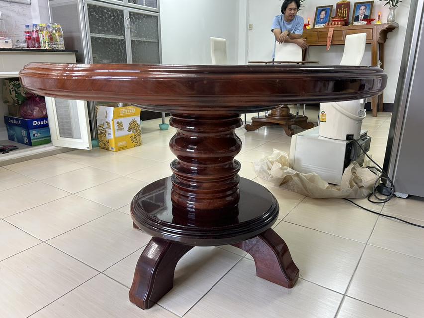 โต๊ะกลม โต๊ะไม้สักทอง โต๊ะกินข้าวกลม โต๊ะจีน 7