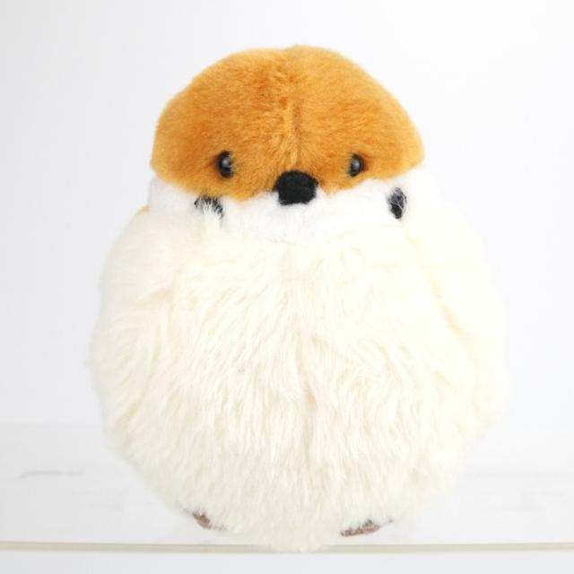 ตุ๊กตา นกอ้วน นกกระจอกบ้าน 🐦 Brown・Eurasian Tree Sparrow Bird・YELL・Fukuradori・Mascot 13 cm 💤 รูปที่ 9