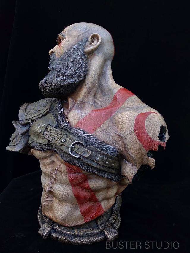 Cratos bust งานเรซิ่น รูปที่ 6