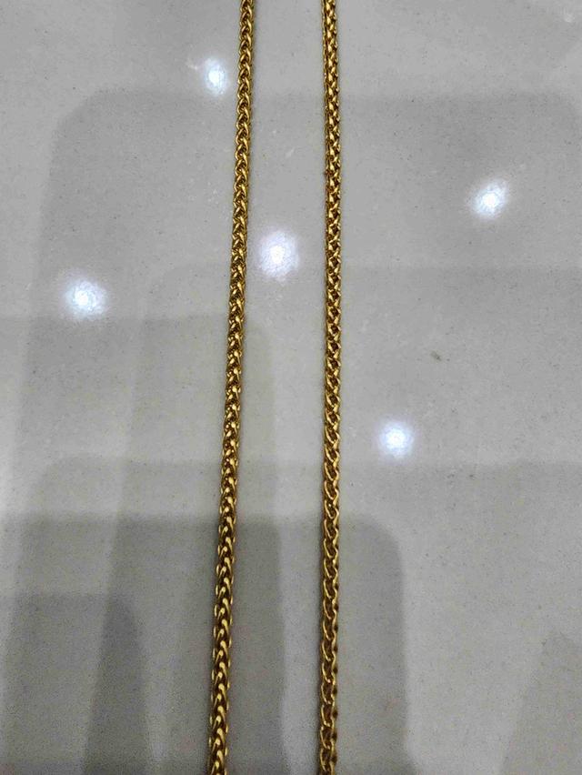 A.สร้อยสีทอง ยาวสวมคอได้เลย ไม่ลอกไม่ดำ อย่างดี ของสะสม สวยเก่าเก็บเดิมๆ  ไม่ทราบที่ ขายเป็นชิ้นงานตามสภาพ พร้อมส่ง รูปที่ 8