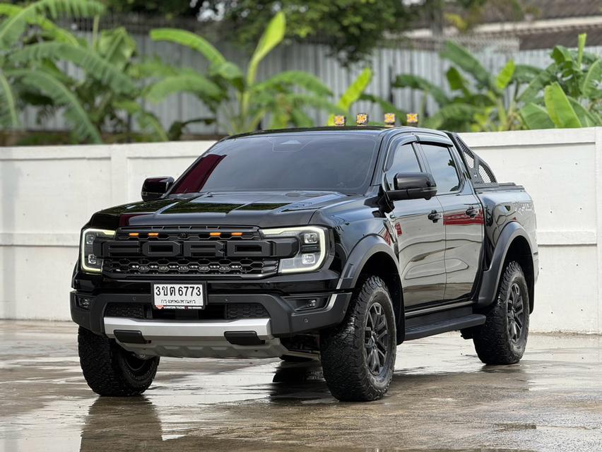 FORD RANGER, 3.0 RAPTOR ECOBOOST 4WD เบนซิน โฉม DOUBLE CAB สีดำ เกียร์ออโต้ 10 สปีด มือเดียวป้ายแดง ปี2022 🚀🚀 เลขไมล์ 65,500 km.♦️วารันตีศูนย์ 5