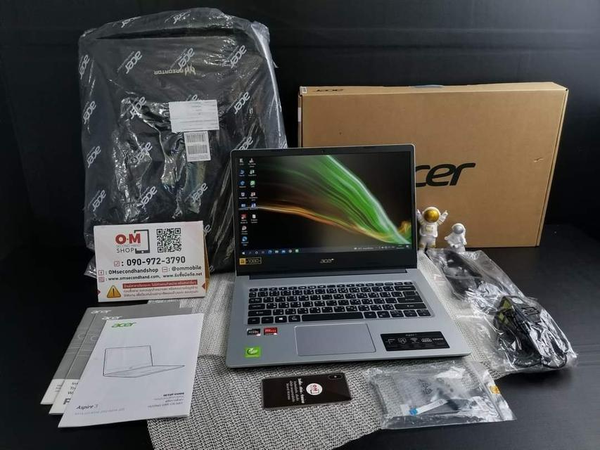 ขาย/แลก Acer Aspire3 14นิ้ว Pure Silver Ram4GB DDR4 SSD512GB Ryzen3 3250U สวยมาก เพียง 9,900 บาท  1