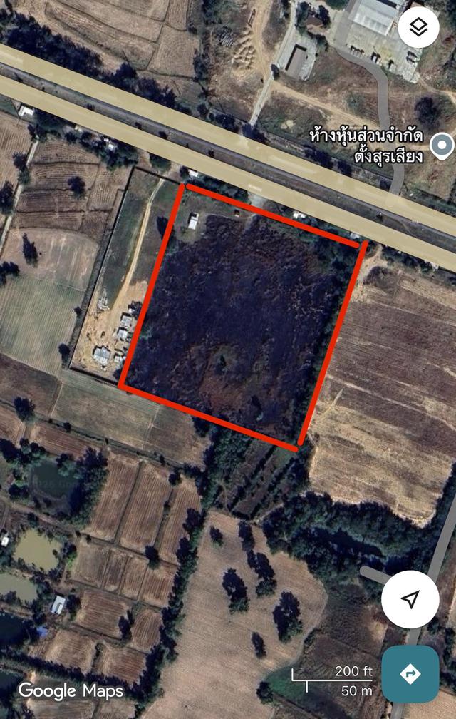 ขายที่ดินเปล่าถมแล้วมีรั้วคอนกรีต ติดถนนใหญ่4เลนเส้นบรบือ-บ้านไผ่ เขตอำเภอบรบือ 1