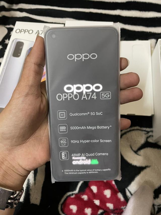 📱OPPO A74 5G สีเทา📱  6
