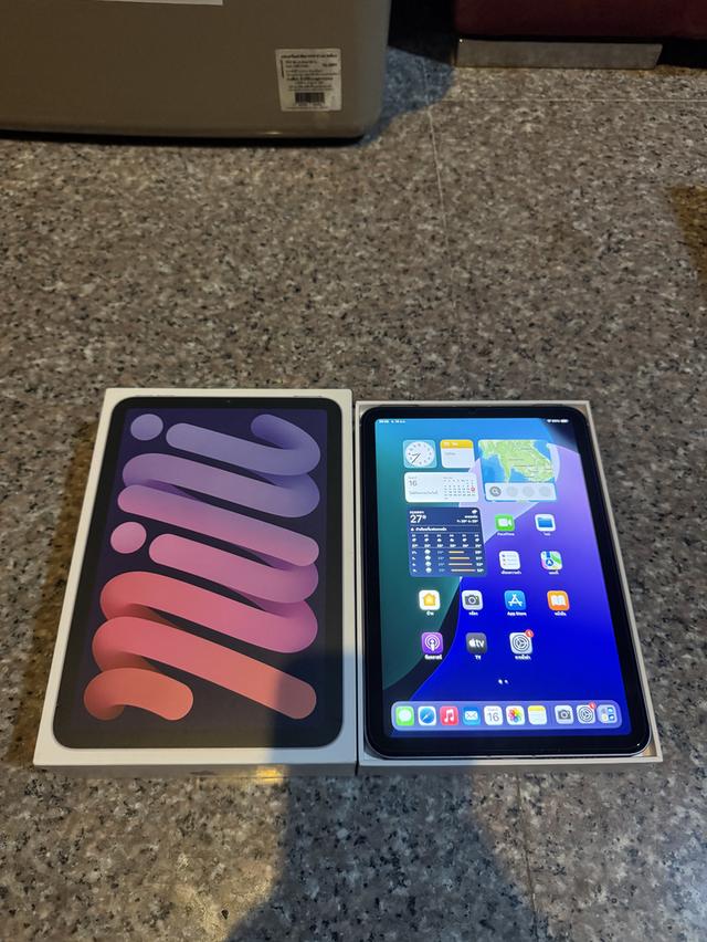 ขายiPadMini6สีใหม่Purple64กิ๊กWifi Celluerใส่ซิมได้มีกล่องจอสวยกริปไม่มีจุดเดทไม่มีคราบเงาดำๆใดๆ