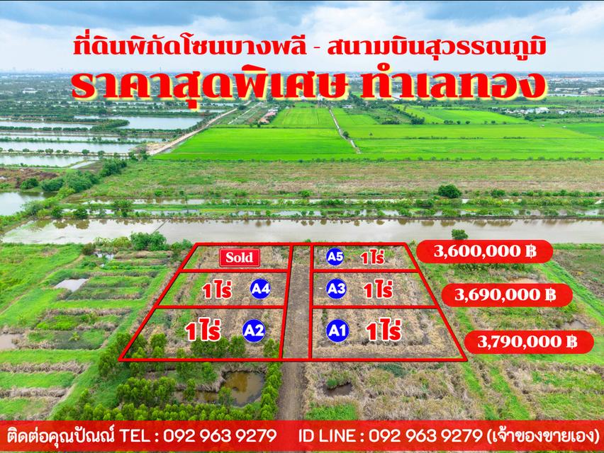 ขายที่ดิน ลาดกระบัง-สนามบินสุวรรณภูมิ ใกล้Siam Premium Outlets เพียง 3 กม. (ซอยติดกับตลาดเทิดไท) 5