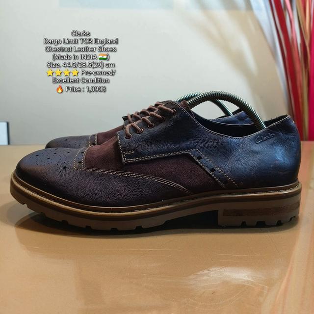 ClarksDargo Limit TOR England Chestnut Leather Shoes(Made in INDIA 🇮🇳)Size. 44.5/28.5(29) cm