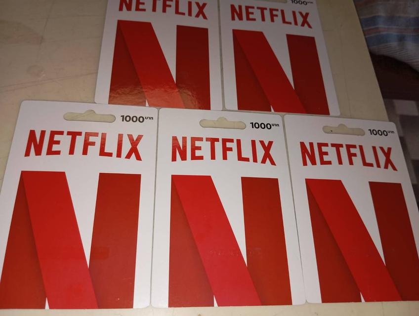 Selling Net Flix prepaid cards for watching premium movies and games, 1,000 baht each, 5 cards in total 2