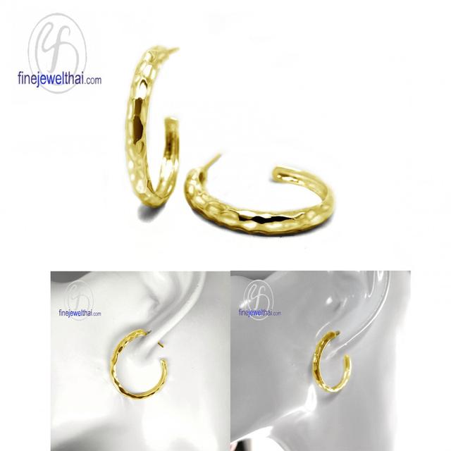 Finejewelthai ต่างหูห่วง ต่างหูเงินแท้925 E107300 รูปที่ 4