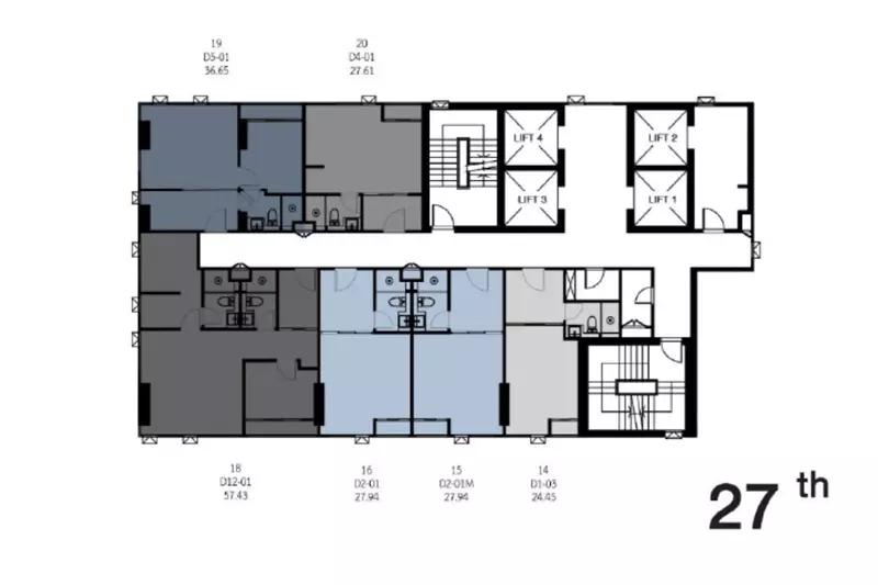 ขาย/เช่าด่วน คอนโด Duplex Knightbridge Space พระราม 9 19