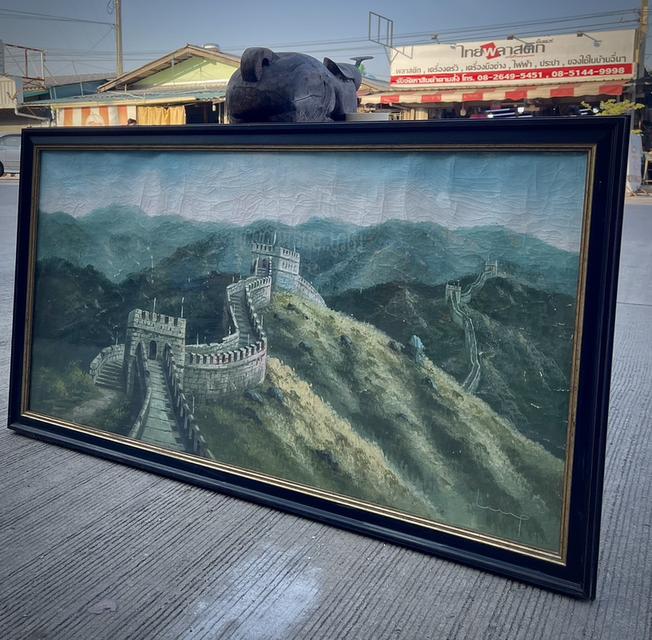 ภาพวาดสีน้ำมันกำแพงเมืองจีน ภาพวาดกำแพงเมืองจีนสีน้ำมัน ภาพวาดสีน้ำมันเก่า 10