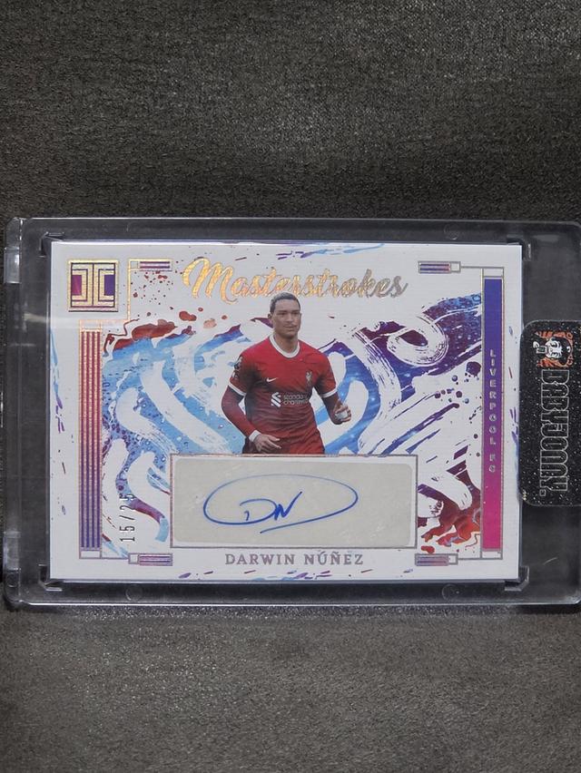 การ์ด Panini 2023-24 Impeccable Premier League Masterstrokes Autographs Darwin Núñez (ดาร์วิน นูเญซ) 15 ทับ 25
