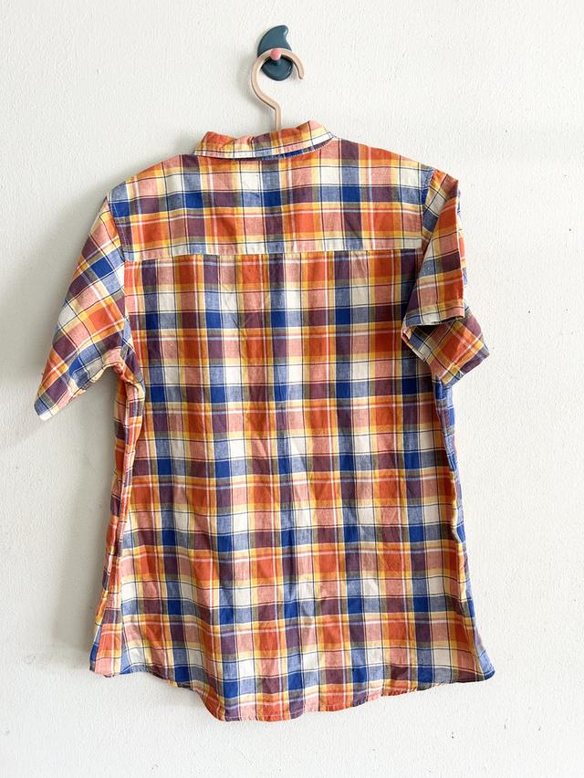 คอนเวิสL เสื้อเชิ้ตหญิงแขนสั้นลายสก๊อตส้ม 2