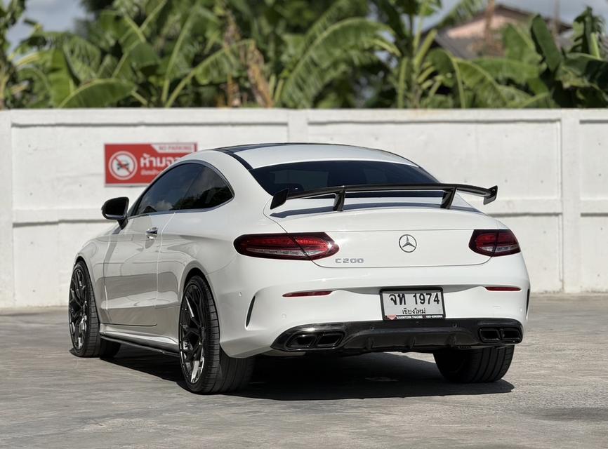 2021 BENZ C-CLASS, C200 COUPE AMG DYNAMICโฉม W205 ปี14-23 สีขาว เกียร์ออโต้ รูปที่ 3