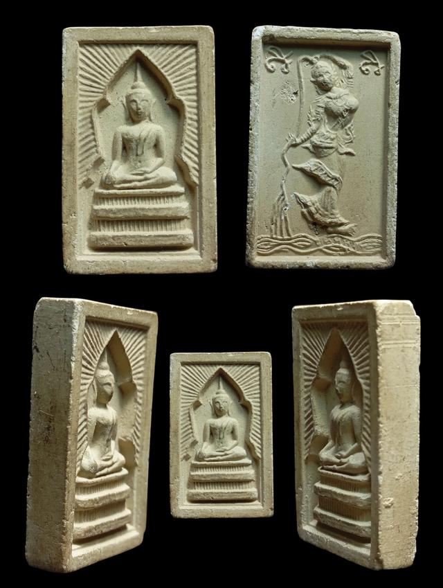 พระสมเด็จพิมพ์แหวกม่าน หลวงพ่อกวย หลังพระแม่ธรณีบีบมวยผม ปี 2543 #1ออกวัดซับลำใย หลวงปู่หมุนปลุกเสกขนาดองค์พระ กว้าง 2.2 สูง 3.5 เซนติเมตร