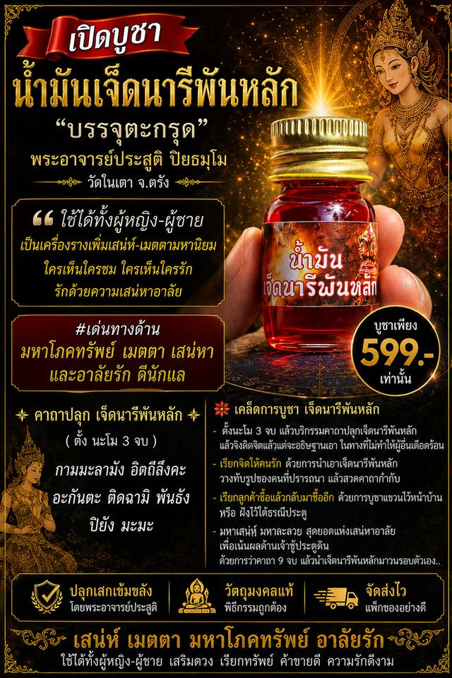 น้ำมันเจ็ดนารีพันหลักรุ่นแม่เนื้อหอม