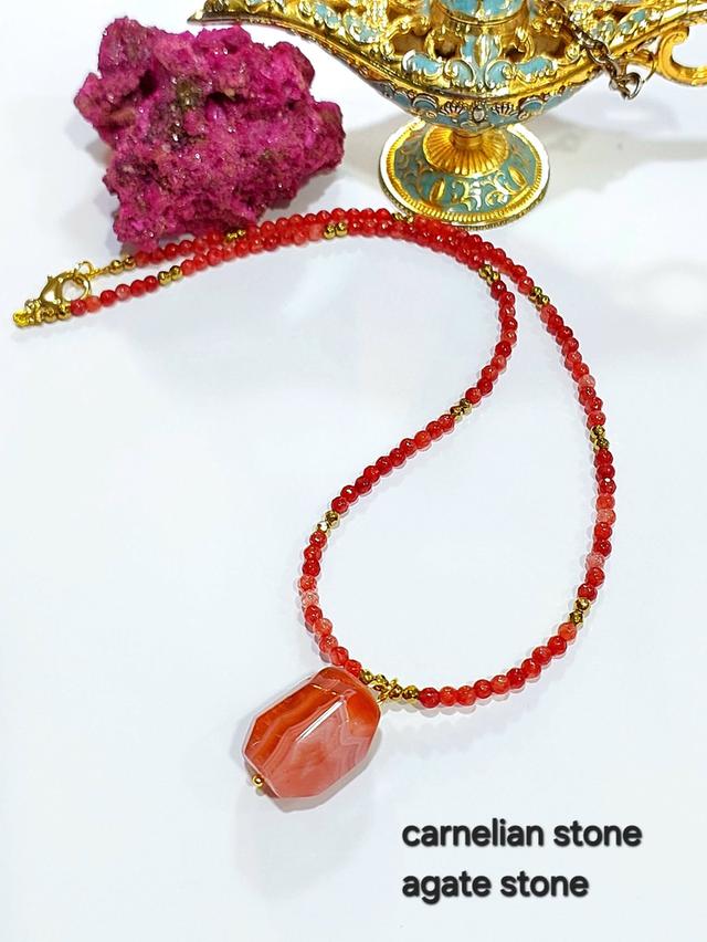 สร้อยคอหินมงคล Agate Rose quatz Green aventurine Tiger eye Amethysts ยาว 18-19 นิ้ว รูปย่อยที่ 2