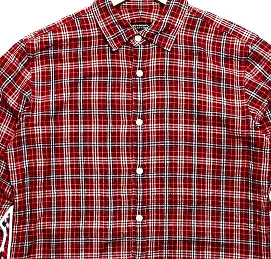 BURBERRY NOVA CHECK 'S LONDON BROWN VINTAGE SHIRT Red Long Sleeve Men'sสื้อผ้าเครื่องแต่งกาย 5