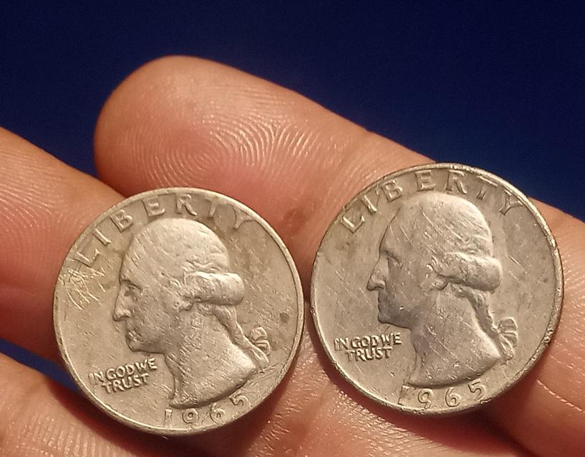 เหรียญ Washington Quarter  liberty ปี 1965 4