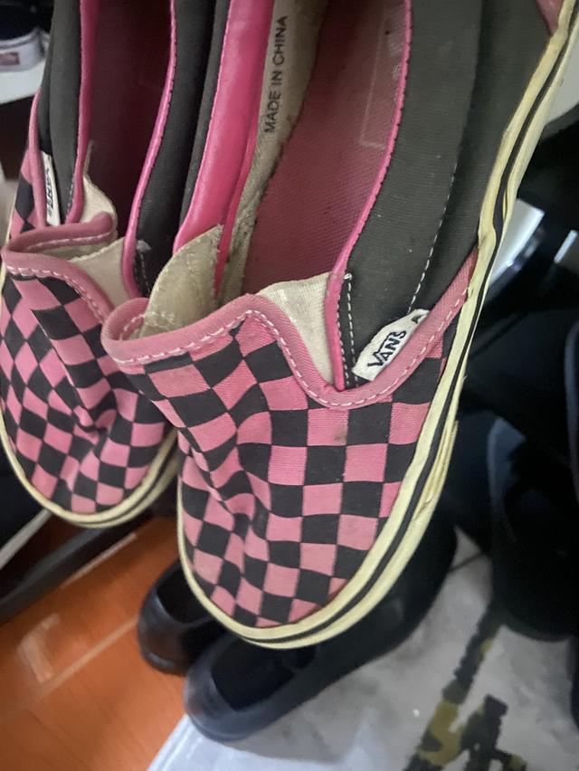 Vans Classic Slip-On Checkerboard สี ชมพูดำ รูปที่ 2