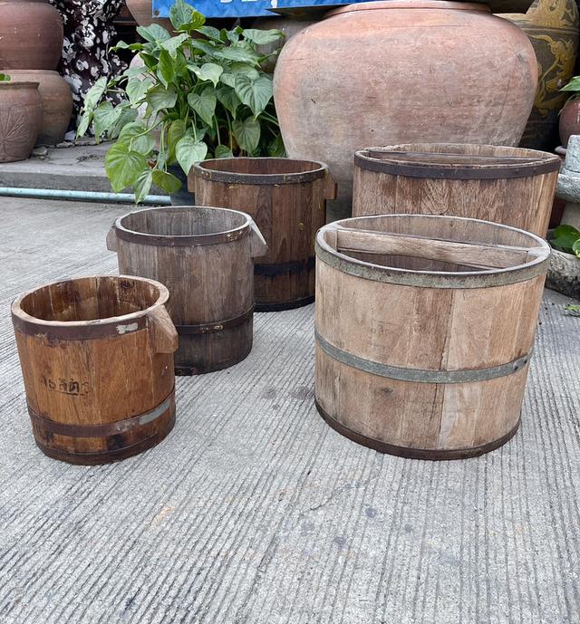 ถังไม้ตวงข้าวเปลือก ถังไม้ตวงข้าวสาร ถังไม้ตวงข้าวโบราณ ขนาด 5 ถึง 40 ลิตร แท้ รูปย่อยที่ 2