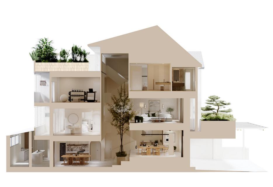 Town Home สไตล์ Japandi Courtyard ย่านพระราม 9 ใกล้รถไฟฟ้า ห้างสรรพสินค้า และโรงพยาบาล