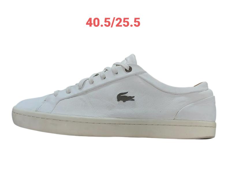 💢🐊Lacoste รองเท้าผ้าใบมือสอง 40.5/25.5 สภาพ 7/10