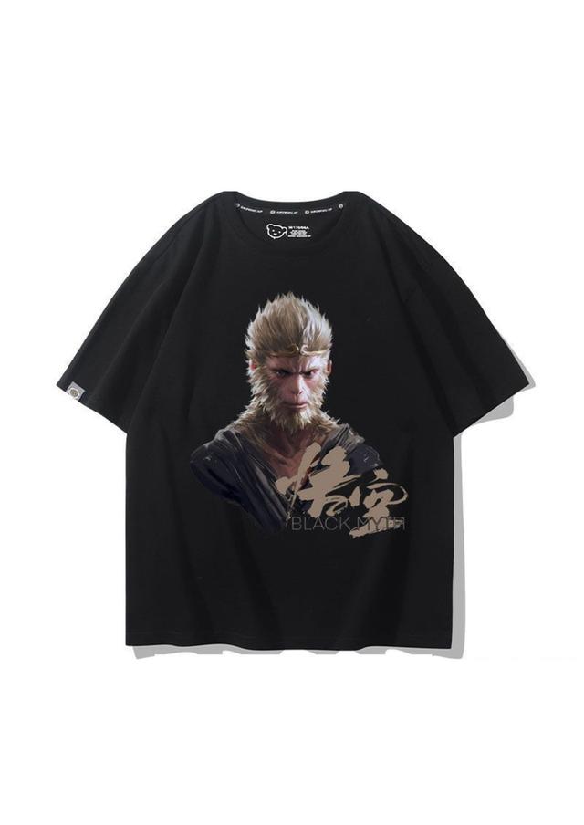 เสื้อยืดจากเกม Black Myth: Wukong เสื้อยืดฤดูร้อนสไตล์ เลข 1-5 2