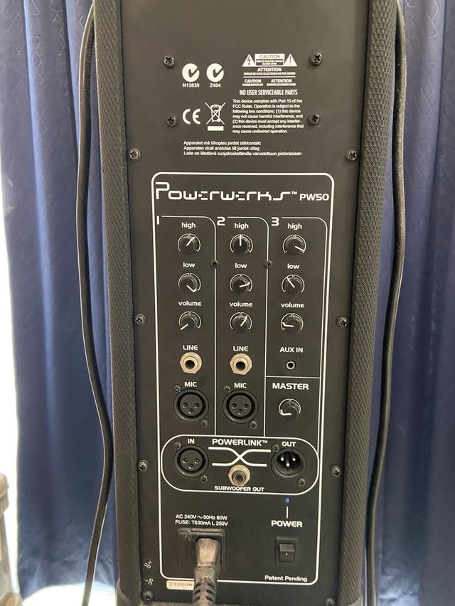 เซ็ตลำโพง + ขาตั้งPowerwerks PW50 + Carlsbro Speaker Stand 2